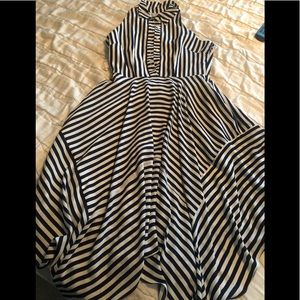 Navy Blue Stripe Dress